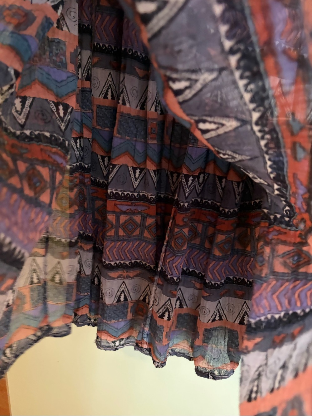 Papillon Cotton Maxi Skirt One Size Sheer Southwestern Boho Cowgirl S M L XL 2XL - Picture 6 of 12